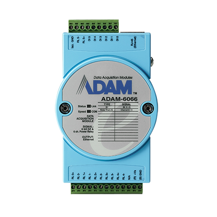 ADAM-6066 - 6チャンネル・デジタル入力/パワーリレー・モジュール 